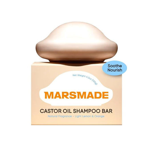 Castor Oil Shampoo Bar 2.0 - Hydrating & Moisturizing Natural Hair Soap Bar Shampoo for Hair Growth & Scalp Nourishment - Bathing Soap Solid Shampoo for All Hair Types (120g, 4.23oz)-Velvo Beauty