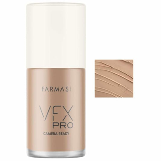 FARMASi Vfx Pro Foundation, Full Coverage Liquid Cream, Lightweight Long Lasting Coverage, Breathable Skin Moisturizer with Color True Matte Blending, Face Makeup, 1 fl. oz / 30 ml - Cool Medium 16-Velvo Beauty