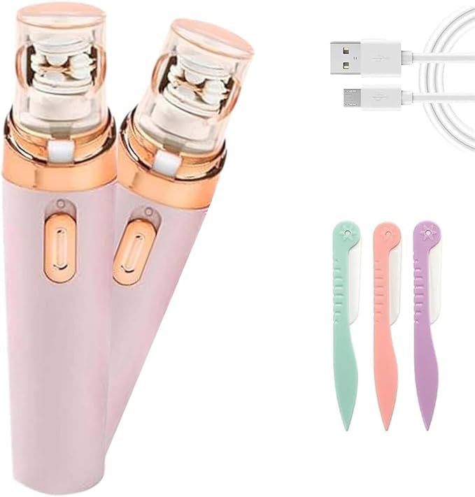Epil Pro 3.0 Women Face Epilator 2025 New - 2-in-1 Rechargeable Facial Hair Removal for Women, IPX5 Waterproof Epilator with 3 Eyebrow Trimmers,Beauty Removal for Woman(1PC-Pink)-Velvo Beauty