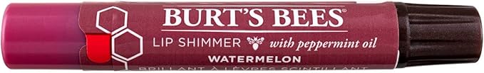 Burt's Bees Lip Shimmer, Watermelon 0.09 oz (Pack of 5)-Velvo Beauty