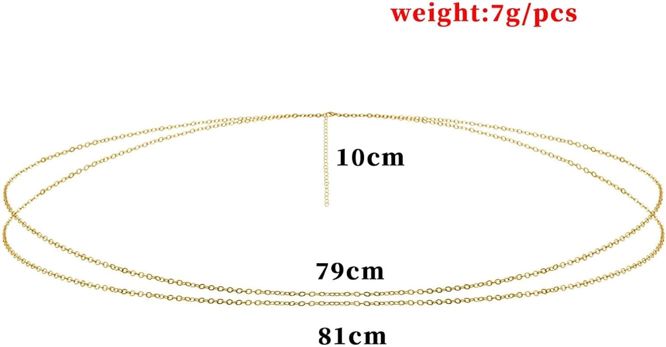 Boho Waist Chain Gold Belly Body Chain Summer Bikini Waist Chain Beach Body Jewelry for Women and Girls-Velvo Beauty
