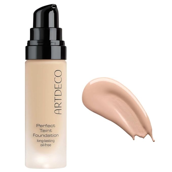 ARTDECO Perfect Teint Foundation - Soft Vanilla N°12 - Lightweight Liquid Formula - Medium to Full Coverage - Without Mask-Like Effect - Conceals Imperfections - Vegan Makeup - Hyaluron - 0.67 Fl Oz-Velvo Beauty
