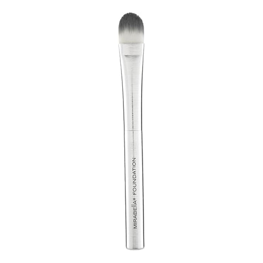 Mirabella Brushed Aluminum Professional Makeup Brush - Foundation Brush-Velvo Beauty