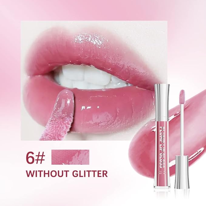 ibcccndc Lip Plumper gloss,Natural Lip Plumper,High Shine Lip Plumper,Lip Enhancer for Fuller,Sexy Lip Gloss,Shiny Lip Gloss For Girls and Women (6)-Velvo Beauty