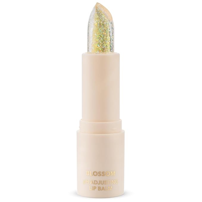 Blossom pH Adjusting Shimmering Lip Balm Moisturizing Glitter Sparkle Lip Balm, 0.12oz./3.5g, Diamond-Velvo Beauty