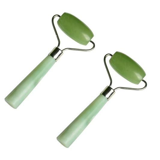 2 Pack Anti-Aging Anti Wrinkle Jade Roller Massager Face Neck Slimming Lymphatic Drainage SPA Tool-Velvo Beauty
