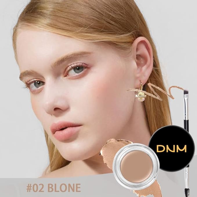 evpct Blonde Eyebrow Powder Pomade Gel Shaper Makeup Kit with Dual-ended Brush, Eyebrow Stencils Kit for Women Shaping, Eye Brow Pomade Stencil Shaper Tinting kits for Women, Long Lasting Waterproof-Velvo Beauty