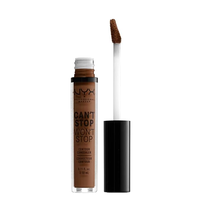 NYX PROFESSIONAL MAKEUP Can't Stop Won't Stop Contour Concealer, 24h Full Coverage Matte Finish - Mocha-Velvo Beauty