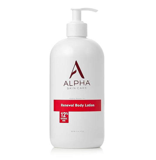 Alpha Skin Care Revitalizing Body Lotion, 12% Glycolic AHA, Simple & Effective Daily Moisturizer Hydroxy Acid, Hydrates & Exfoliates for Soft, Smooth Skin, Anti-Aging, 23 Oz-Velvo Beauty