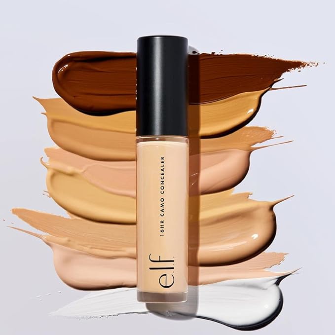 e.l.f. 16HR Camo Concealer, Full Coverage & Highly Pigmented, Matte Finish, Tan Neutral, 0.203 Fl Oz (6mL)-Velvo Beauty