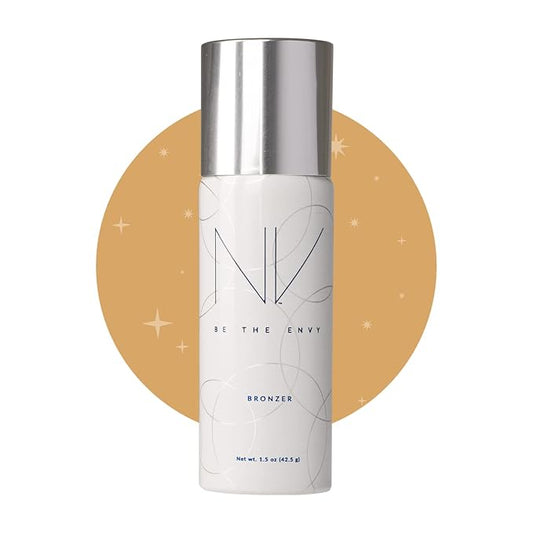 NV Perfecting Fine Mist Bronzer Buildable Coverage Professional Airbrush Makeup with Plant-based Stem Cell Polypeptides, Vitamins A, D, E and Aloe, 1.5 ounces, BRONZER-Velvo Beauty