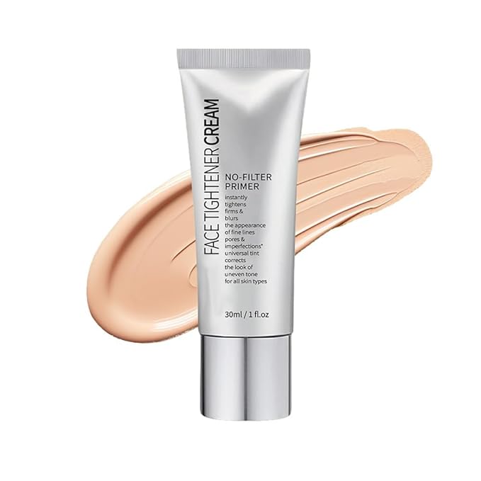 Face Tightener No-Filter Primer,Instant Face Tightener No-Filter Primer,Face Blurring Primer for Face Before Makeup,Skin Tightening Cream for Face for All Skin Types（1PCS)-Velvo Beauty