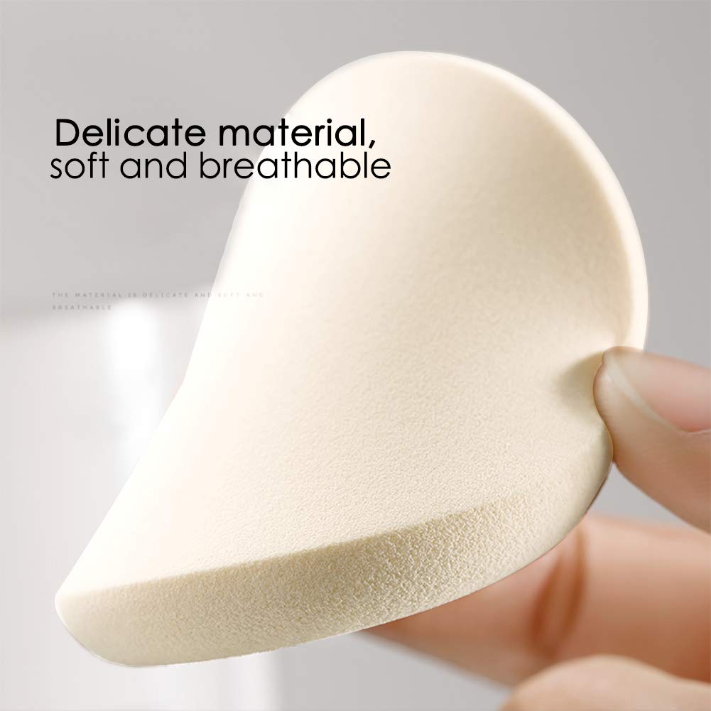 40PCS Round Square Shaped Makeup Blenders Sponges Set, Use for Dry and Wet, Perfect for Full Face Curve Blending, Cream, Liquid, Powder Foundation Cosmetics, Latex Free, Soft, Flexible-Velvo Beauty