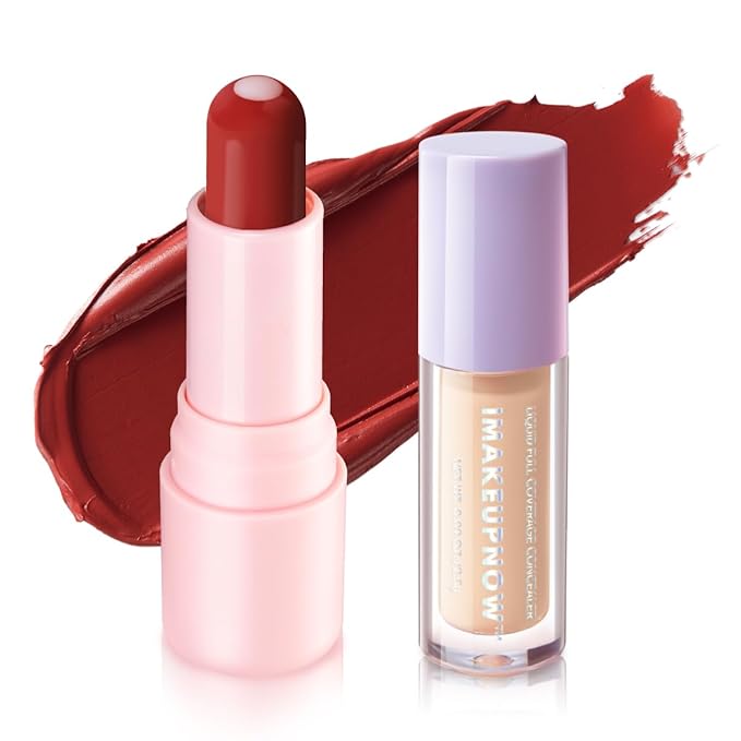 tinted lip balm, Conditioning & Nourishing Lip Balm, Matching concealer to cover lip lines and enhance color development- RED DAHLIA-Velvo Beauty