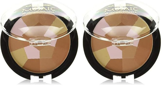 L.A. Colors Mosaic Bronzer/Blush Compact, Golden Bronze, 0.09 Ounce (Pack of 2)-Velvo Beauty