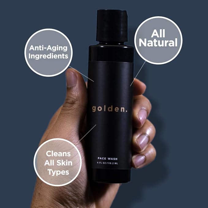 Golden Grooming Co. Bath and Body Skin Care Kit Gift Set for Men - with Deep Exfoliating Scrub, Face Wash, Moisturizer, Body Wash, 2 in 1 Beard and Hair Shampoo, Body Balm,Solid Cologne and Tweezers-Velvo Beauty