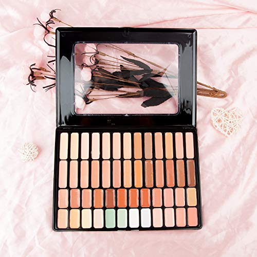 VERONNI Concealer Palette 50 Color Professional Cream Contour Makeup Cosmetic Palette Salon and Daily Use Contouring Foundation Kit (50 color concealer)-Velvo Beauty