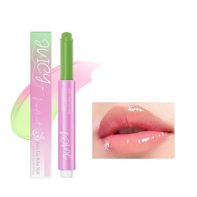MAEPEOR Tinted Lip Balm 6 Colors Moisturizing Lip Balm Hydrating Changing Lip Gloss for Lip Care and Dry Lip (04 Kiwifruit)-Velvo Beauty