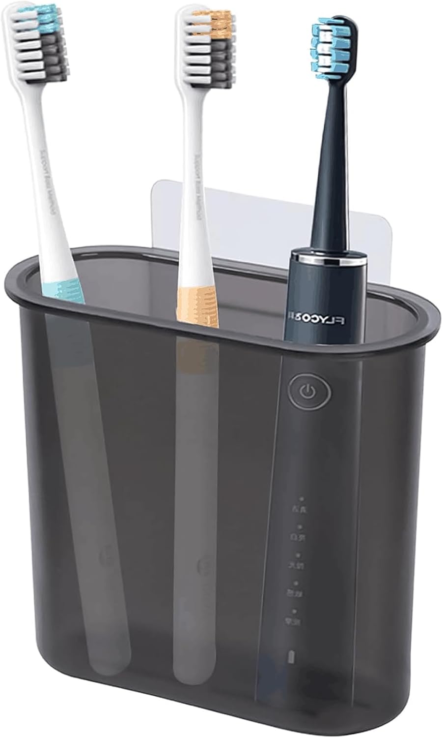 Toothbrush Holders Wall Mounted, Self Adhesive Tooth Brush Holder for Bathroom Electric Toothbrush Toothpaste Razor Bathroom Accessories(Black)-Velvo Beauty