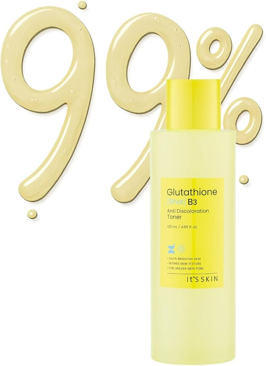 It'S SKIN Glutathione Shot B3 Toner 4.05 Fl Oz, 99% Pure Glutathione, Deep Hydration & Skin Texture Care, Fast-Absorbing for Daily Toner, Korean Skincare-Velvo Beauty