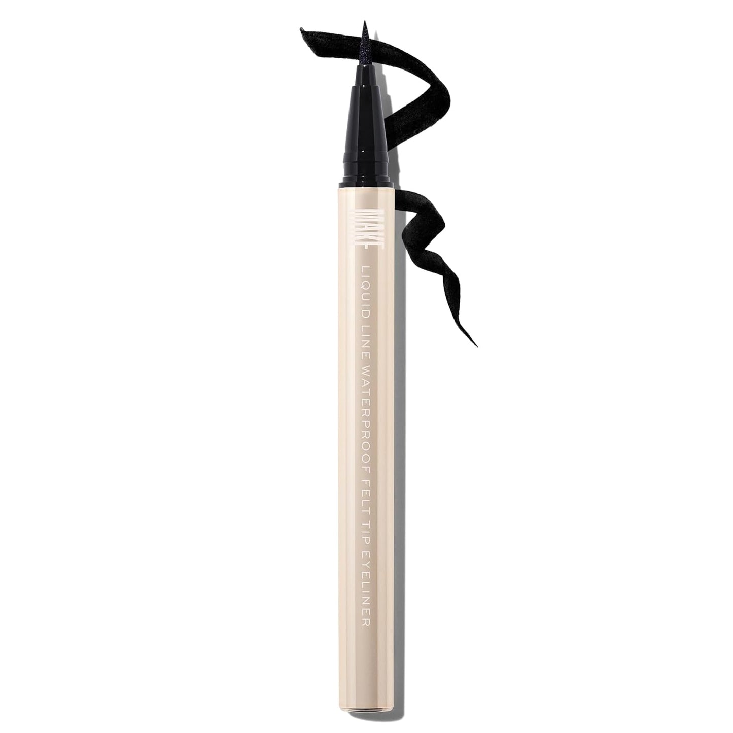 MAKE Beauty Smudge-Proof Felt Tip for Precise Application of Lines, Wings, and Graphics. Long Lasting Eye Liner, Liquid Line Waterproof Felt Tip Eyeliner - Onyx-Velvo Beauty