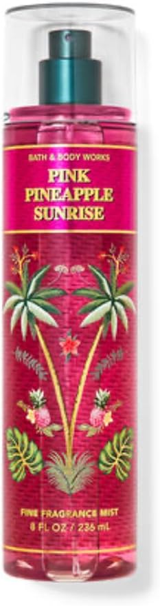 Bath & Body Works - 3 Piece Bundle - Spray - Body Cream - Shower Gel - Full Size and Gift Bag HELLO GORGEOUS (Pink Pineapple Sunrise)-Velvo Beauty