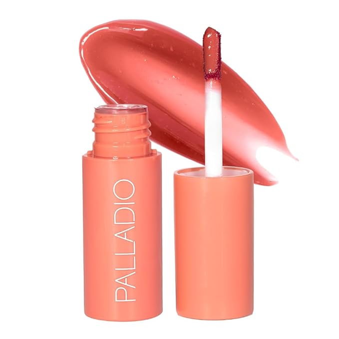 Palladio Jelly Tint, Liquid Stain for Cheeks & Lips, Vivid Color Lip Stain, Lightweight Non-Sticky and Transfer-proof, Natural Finish Makeup, Nude Berry-Velvo Beauty