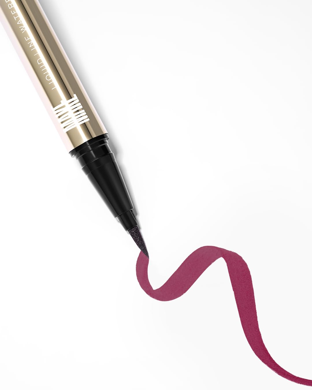 MAKE Beauty Liquid Line Waterproof Liquid Eyeliner Pen. Smudge-Proof Felt Tip for Precise Application of Lines, Wings, and Graphics. Long Lasting Eye Liner - Shade, Meteorite-Velvo Beauty