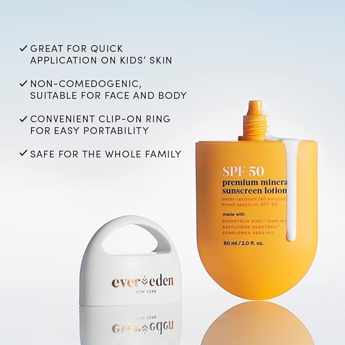Evereden Kids Sunscreen SPF 50: Premium Mineral Sunscreen for Toddlers, Kids, and Whole Family - UVA/UVB Protection, Non-Toxic, Water-Resistant - Suitable for face and body - FSA Eligible-Velvo Beauty