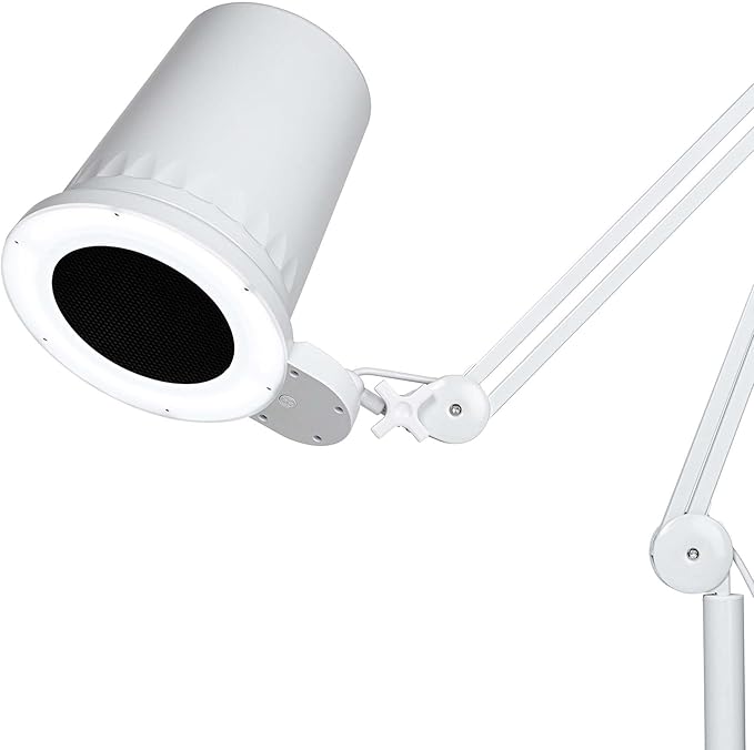 4BLANC® Alize Original Vacuum Nail Dust Collector for Pedicure with Built-in Dimmable LED Lamp, Certified HEPA 11 Medical Grade Replaceable Filter, and Universal Table Mount-Velvo Beauty