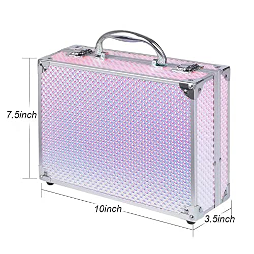 Hot Sugar Makeup Kit for Women Full Kit Teen Girls Starter Cosmetic Gift Set with Cute Mermaid Train Case Includes Pigmented Eyeshadow Palette Blush Lipstick Lip Pencil-Velvo Beauty