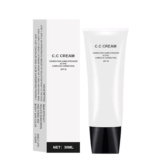 Skin Tone Adjusting CC Cream SPF 50, 2022 New Cosmetics CC Cream, Colour Correcting Self Adjusting for Mature Skin (Natural Color)-Velvo Beauty