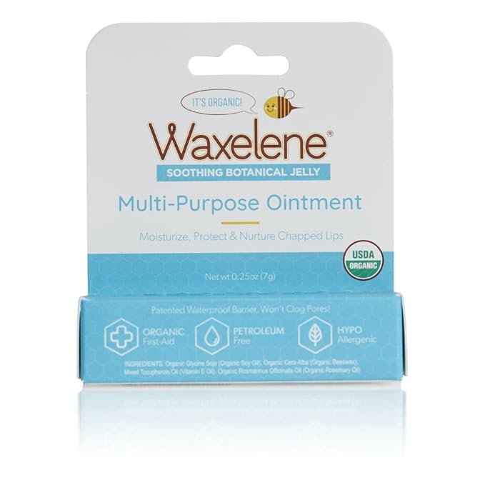 Waxelene Multi-Purpose Ointment, Organic, Lip Tube, Single-Velvo Beauty