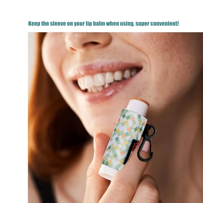 HEYSKAY Lip Balm Holder Sleeves Keychain Chapstick Elastic Sleeves (Boho Pattern) 1 3.0 Count-Velvo Beauty