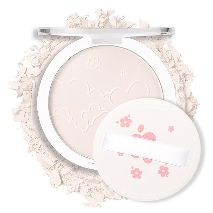 Face Oil Control Pressed Setting Powder-Clarifying Finishing Powder,Waterproof Long Lasting Setting Powder Makeup,Blurs Fine Lines&Imperfections,Translucent Powder Setting Powder with Powder Puff-Velvo Beauty