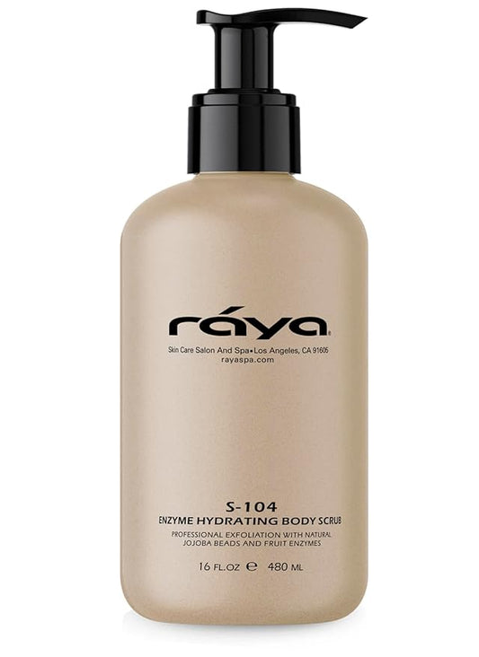 RAYA Enzyme Hydrating Body Scrub 16 oz Pineapple Scent (S-104) | Gentle and Exfoliating Body Scrub | Made with Seaweed, Jojoba Beads, and Fruit Enzymes-Velvo Beauty
