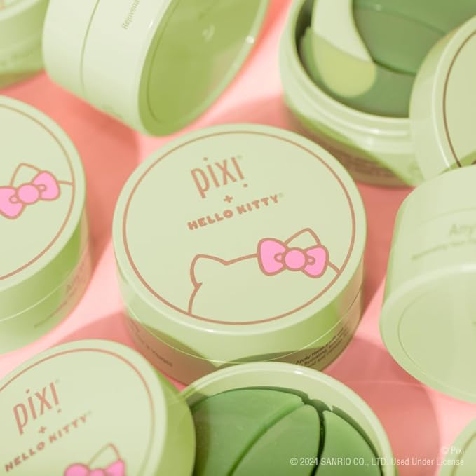 Pixi + Hello Kitty AnyWhere Patches, Multipurpose Hydrogel Under-Eye Patches, Hyaluronic, Caffeine & Retinol Eye Patches For Under Eyes, Revitalize Eye Area, 45 pairs / 90 Patches-Velvo Beauty