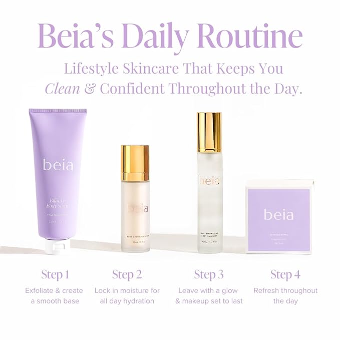 Beia Bikini & Body Scrub - Gentle Exfoliating Body Scrub with Glycolic Acid & Rice Extract - Fights Ingrown Hairs KP Bumps & Dry Skin - Hydrating & Soothing for Sensitive Skin 7.6 Oz-Velvo Beauty
