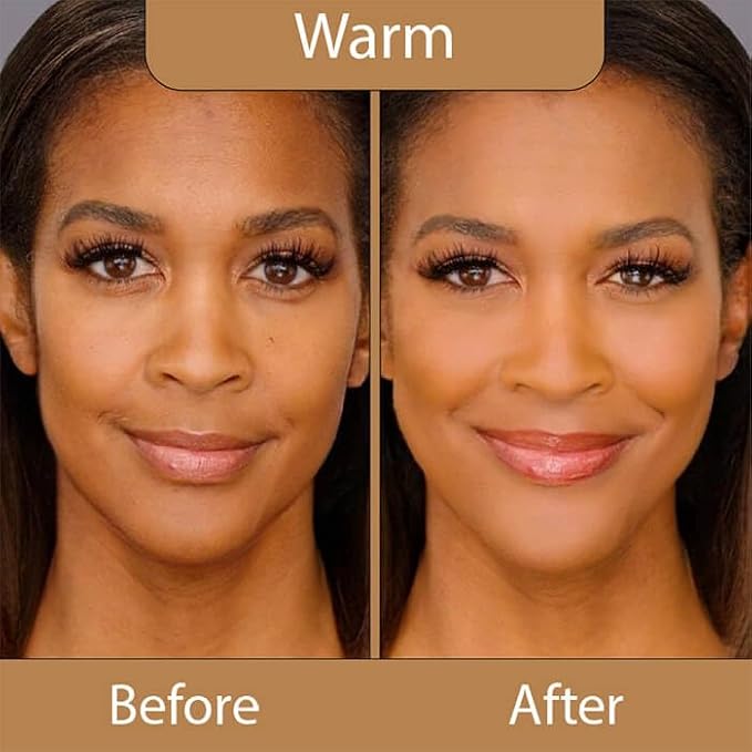 LUMINESS Silk Airbrush Spray Foundation & Buffing Brush Kit – Full Coverage Foundation & Dual-Sided Buffing Brush - Buildable Coverage, Anti-Aging Formula Hydrates & Moisturizes (Shade - Warm)-Velvo Beauty