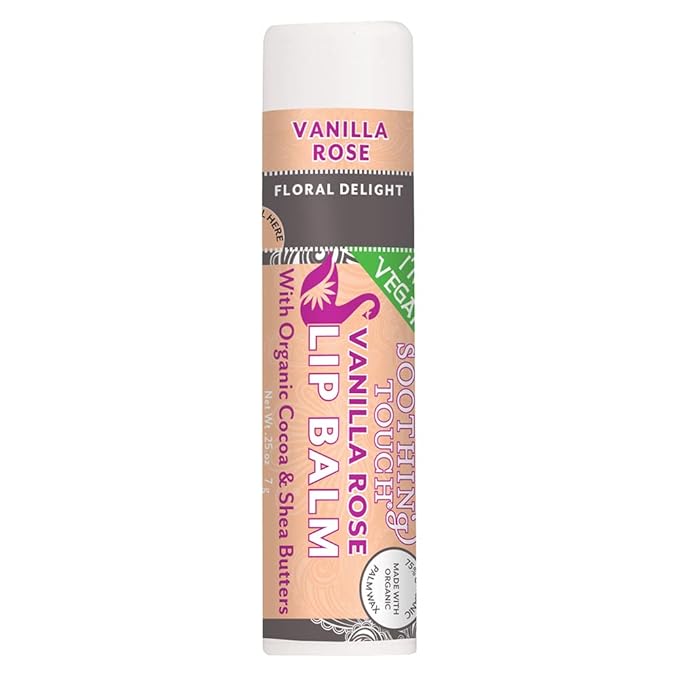 Soothing Touch, Vanilla Rose Organic, Vegan Lip Balm, .25 oz-Velvo Beauty
