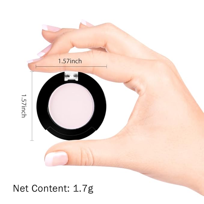 Monochrome Matte Eyeshadow Makeup Palette, Highly Pigmented Pearl White Eyeshadow Palette, Matte Pressed Powder Eye shadow Makeup, Single Vegan Eye Shadow, Daily Evening Women Girls Eyeshadow Gift 3#-Velvo Beauty