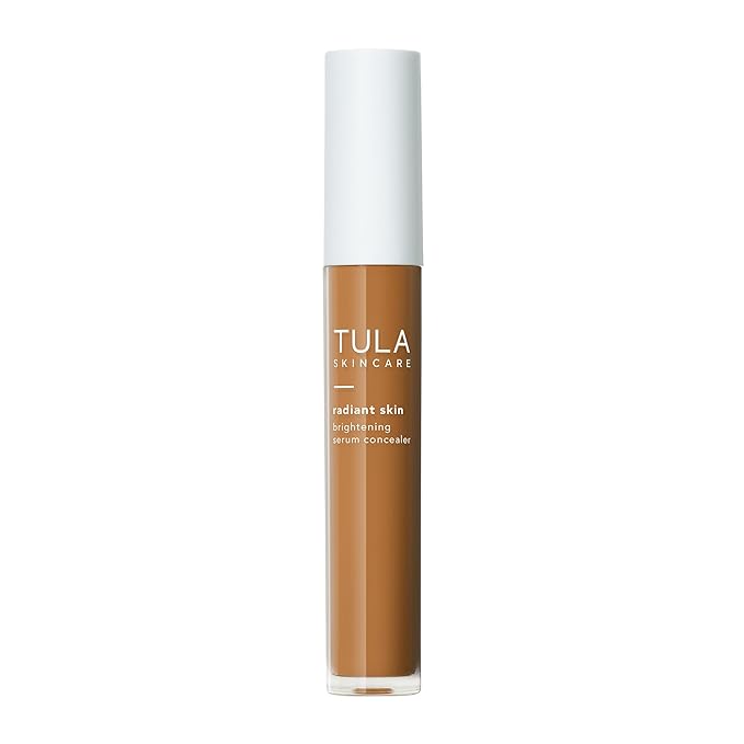 TULA Skin Care Radiant Skin Brightening Serum Concealer - Conceals Dark Circles & Discoloration, Longwearing & Crease-Resistant, Brightens the Appearance of Skin Over Time, Shade 155, 0.18 fl oz.-Velvo Beauty