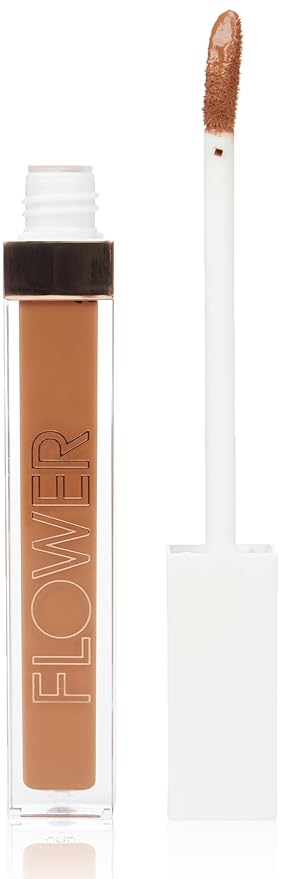 FLOWER BEAUTY By Drew Barrymore Light Illusion Full Coverage Concealer - Diffuse Dark Under Eye Circles + Blurs Blemishes - Weightless Formula + Crease Proof Makeup (Mocha)-Velvo Beauty