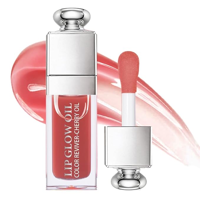 Moisturizing Lip Oil,No-Sticky Lip Gloss Lip Balm Lip Care,Fruit Flavoured Lip Oil For Dry Lip's Moisturizing Hydrating And Nourishing (012#ROSEWOOD) 0.2 OZ-Velvo Beauty