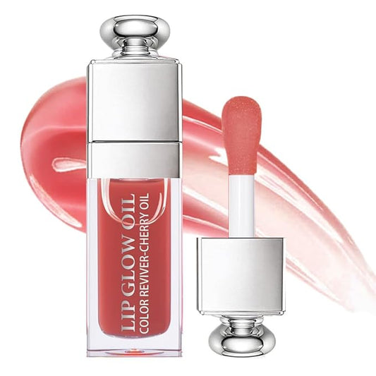 Moisturizing Lip Oil,No-Sticky Lip Gloss Lip Balm Lip Care,Fruit Flavoured Lip Oil For Dry Lip's Moisturizing Hydrating And Nourishing (012#ROSEWOOD) 0.2 OZ-Velvo Beauty