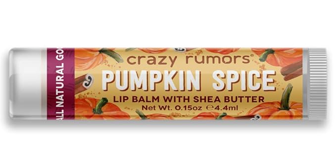 Crazy Rumors Pumpkin Spice Lip Balm. 100% Natural, Vegan, Plant-Based, Made in USA (1-Pack)-Velvo Beauty