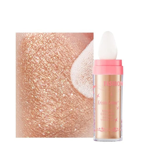 AKARY Shimmer Highlighter Powder, Fairy Polvo De Hadas Highlighter Powder & Blush Stick, Instant Glow Luminizer Duo, Glitter Body Face Hair High Gloss Stick, Sparkle Smudge-Proof Highlighter Stick Party Makeup (C-#03)-Velvo Beauty