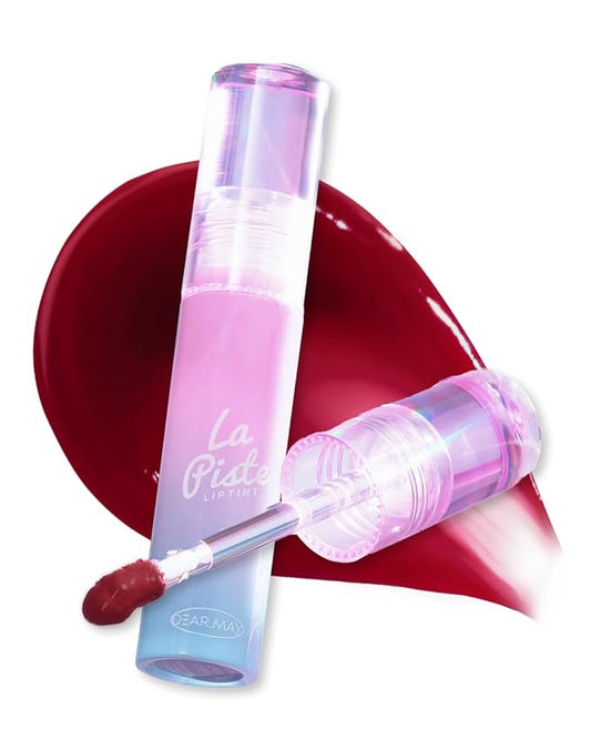 DEARMAY LA PISTE LIP TINT LP01 Voyage 0.14 oz. long lasting lip stain with glossy finish and lightweight texture, non sticky, hydrating formula with no flaking and glassy vivid tint, korean makeup-Velvo Beauty