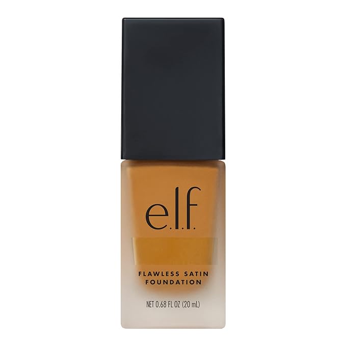 e.l.f. Flawless Finish Foundation, Lightweight & Medium Coverage, Semi-Matte Finish, Suede, 0.68 Fl Oz (20mL)-Velvo Beauty