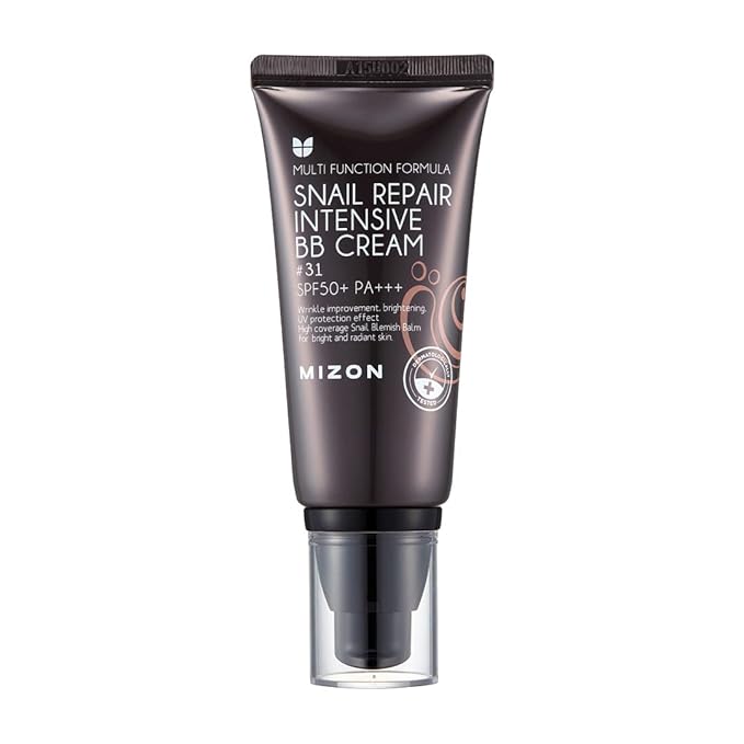MIZON Snail Repair Blemish Balm, Multifunctional BB Cream with Snail Mucus Filtrate, Skin Care and Makeup Coverage, Strenghtens Skin Elasticity, Improves Fine Wrinkles (#31)-Velvo Beauty